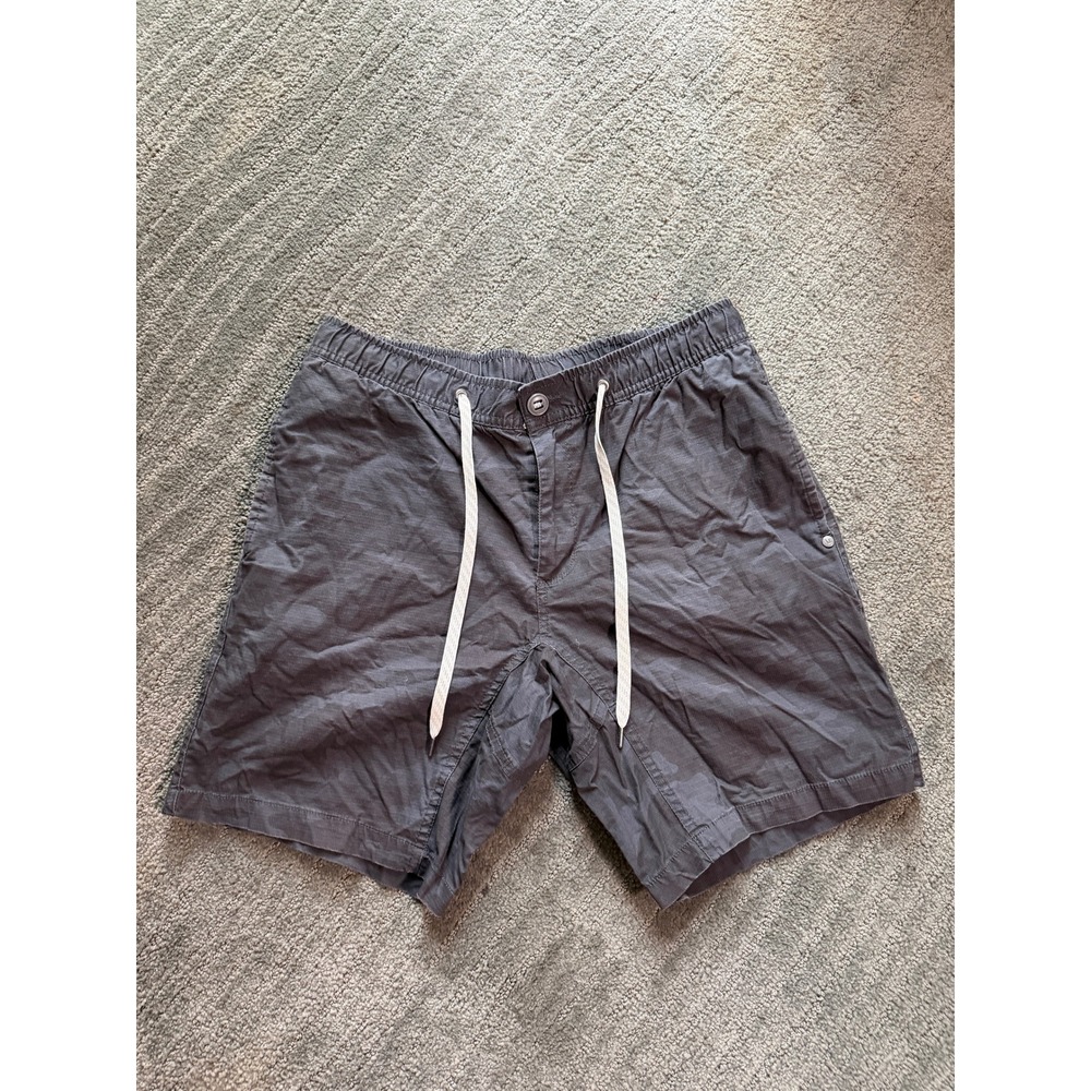 Vuori Mens Ripstop Climber Shorts Charcoal Camo V370 Size Medium 9 Inseam